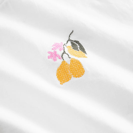 T-Shirt - Vadstena - Lemon Branch White