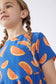 Vestido corto de niña estampado pomelos - 11403