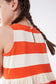 Vestido corto de niña rayas naranjas - 42462
