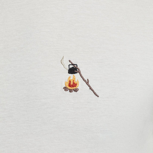 T-Shirt Stockholm Hot Coffee Emb - Oat White