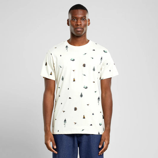 T-Shirt Stockholm Take a Hike Aop - Oat White