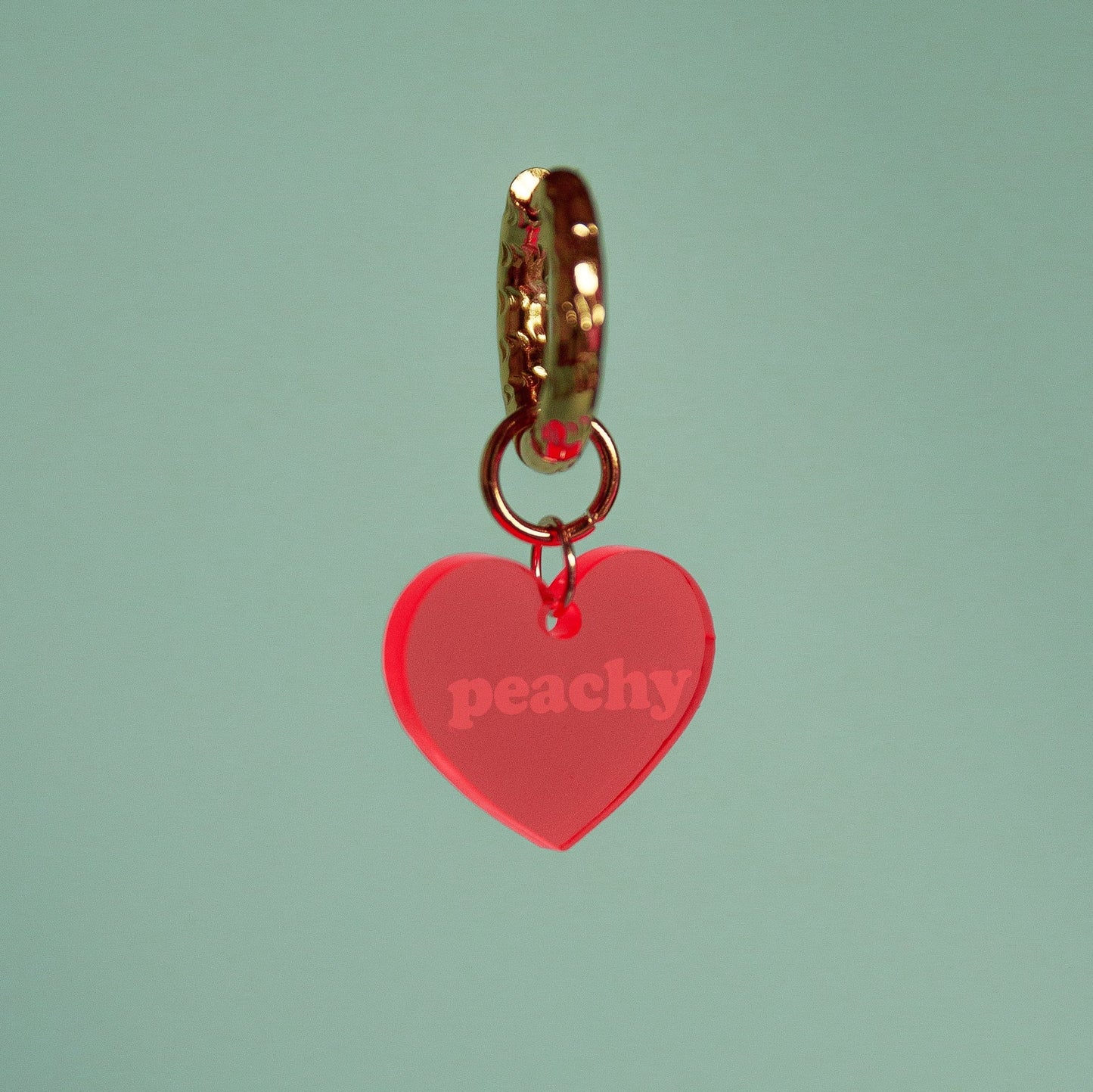 Plexi Hoop - Heart "Peachy"