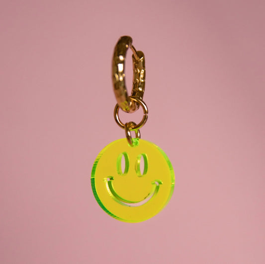 Plexi Hoop - Smiley Fluo Green