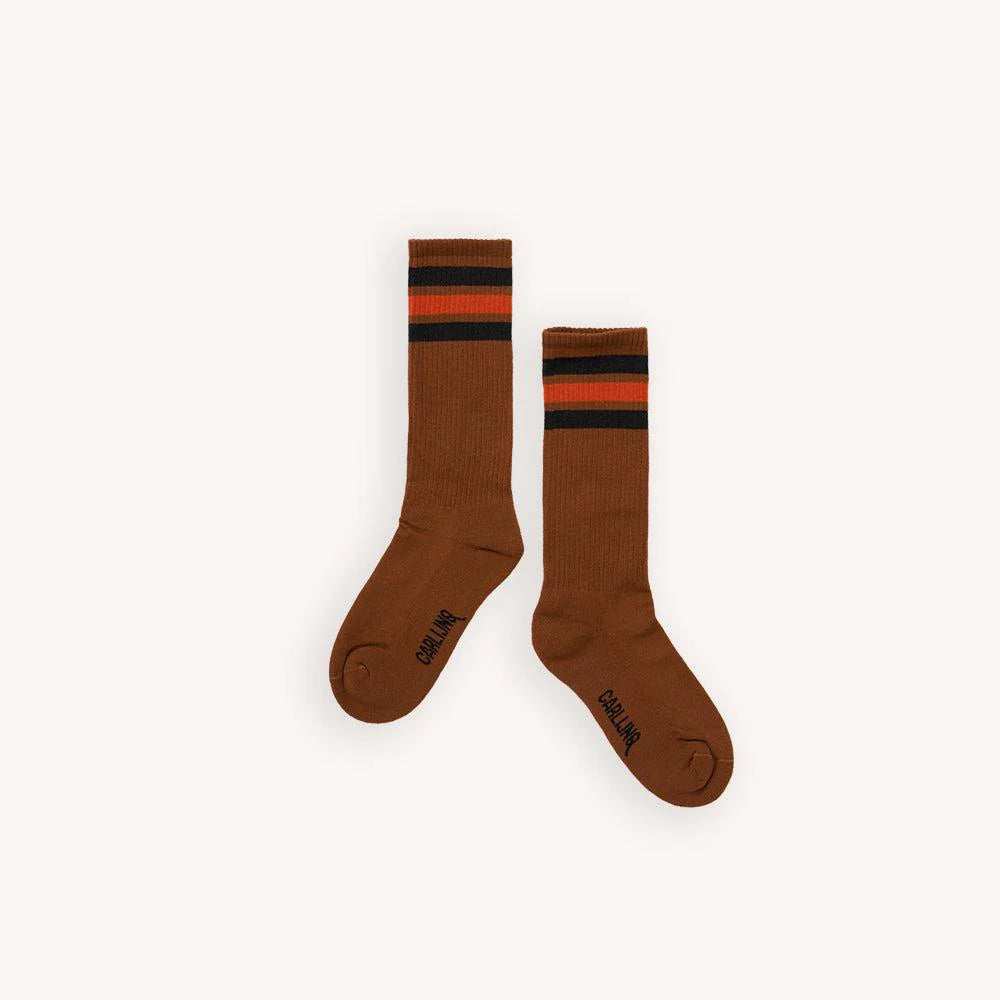 Basics - Sport Socks - Brown/Black