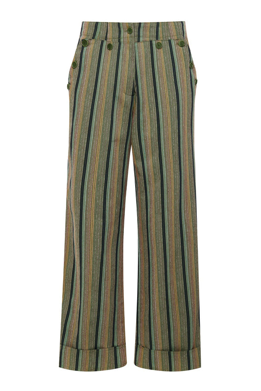 Tansy trousers - Green stripe