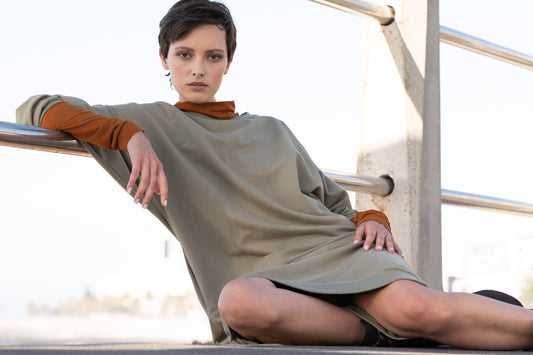 Sweatdress Storm French Terry - Light Khaki