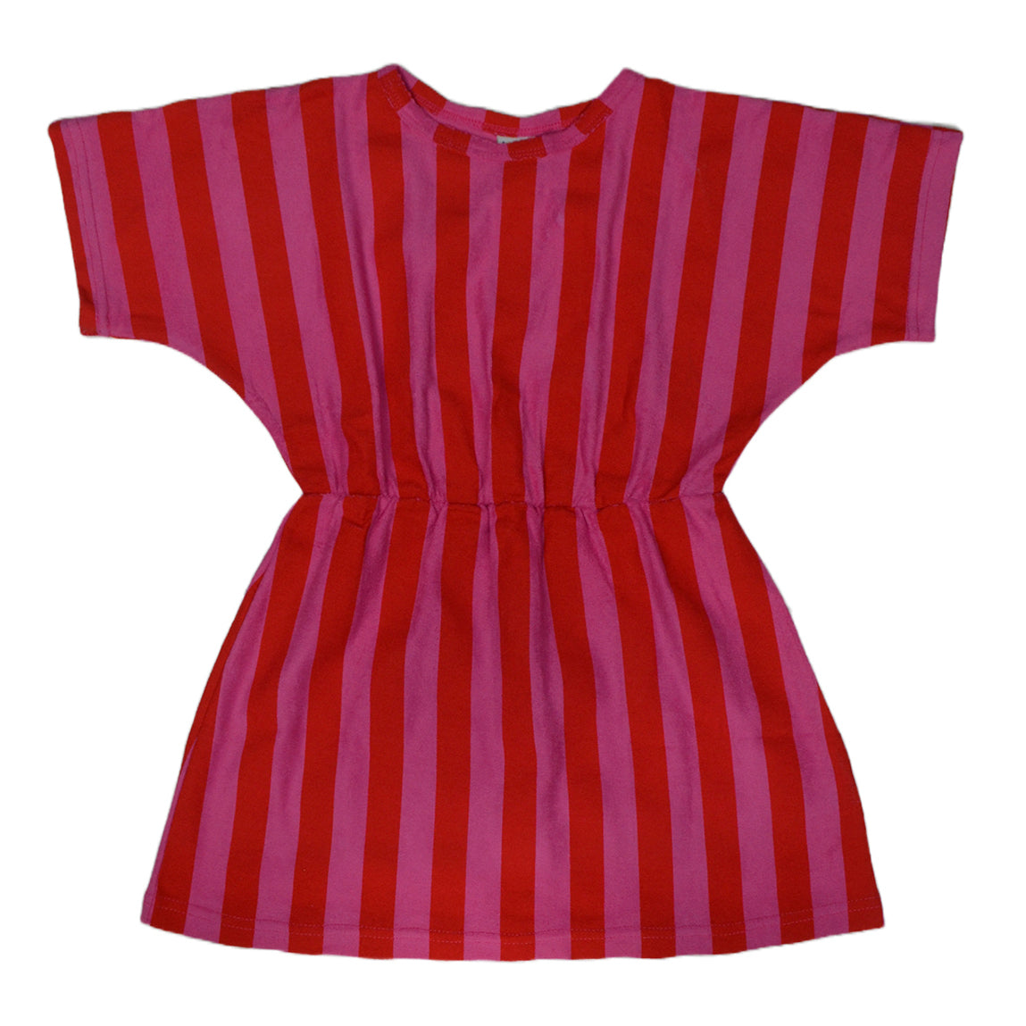 Harper Dress - Terry - Pink Stripes