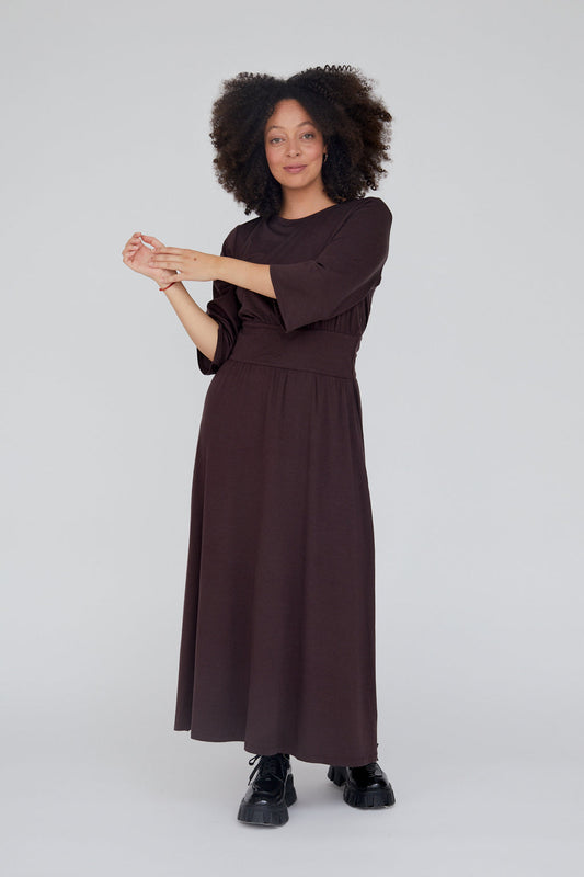 Jo long Dress - Chocolate Plum