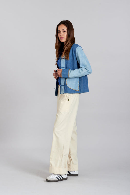 Nelly jacket - Blue patchwork