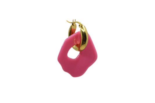 Marie Pair Gold Earrings - Roze