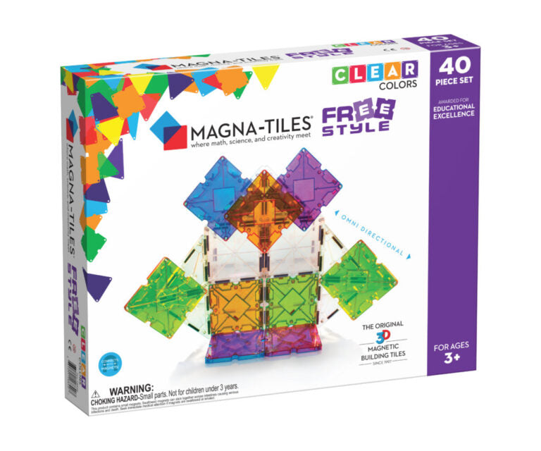 MagnaTiles Clear Colors 40 Stuks Freestyle Set