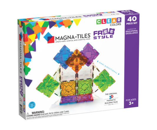 MagnaTiles Clear Colors 40 Stuks Freestyle Set