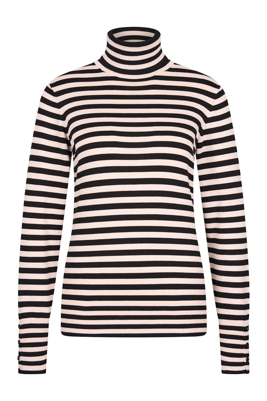 Top High Neck - Two Tone Black