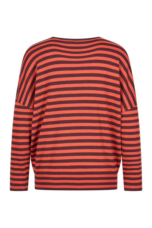 Sweater Round Neck - Two Tone Aubergine