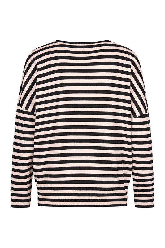 Sweater Round Neck - Two Tone Black