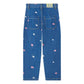 Organic Denim Embroidered Jeans - Denim Blue