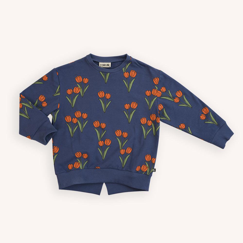 Tulips - Girls Sweater With Split