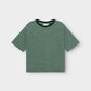 T-shirt Vadstena  - Stripes dark green/granite green