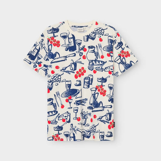 T-shirt Stockholm Dinner Time Blue GOTS