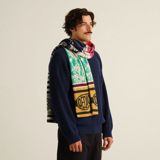 Scarf Rossberga Retro Ski Blocks