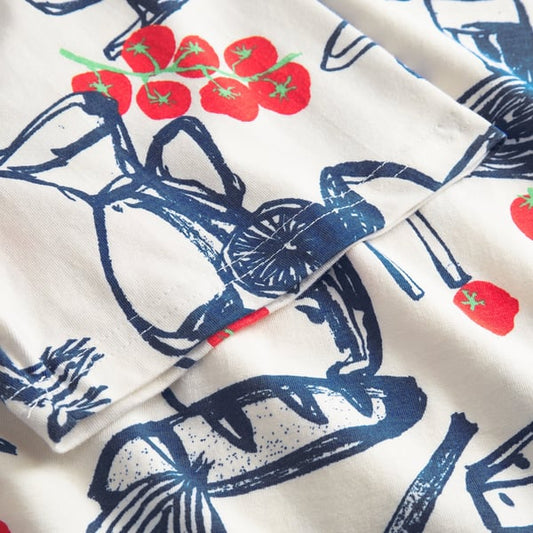 T-shirt Stockholm Dinner Time Blue GOTS
