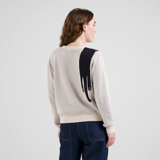 Sweater Arendal - Long cat vanilla white