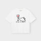 T-shirt Vadstena Drink In Peace White GOTS