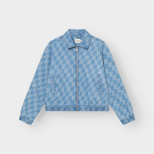 Jacket Sunna Denim Pepita Cats Light Blue GOTS
