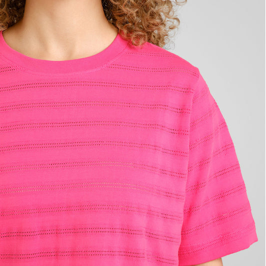 T-Shirt - Vadstena - Lace Raspberry Pink