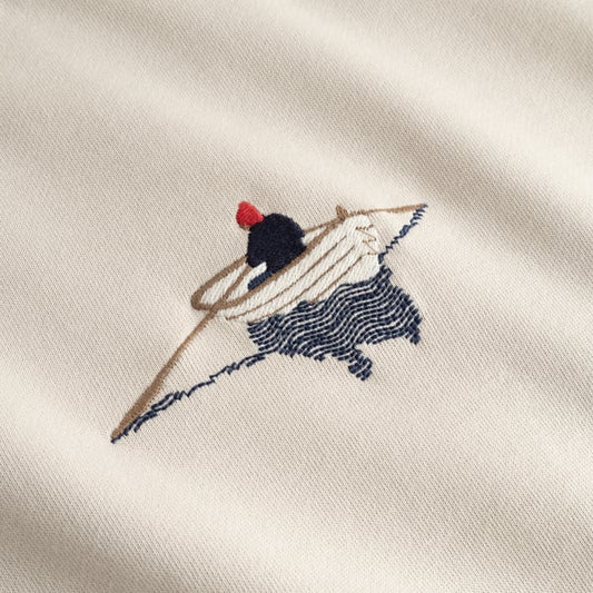 Sweatshirt Malmoe Rowing boat Oat white  Rainy day