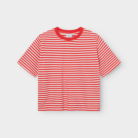 T-shirt Vadstena - Stripes Grenadine Red Gots