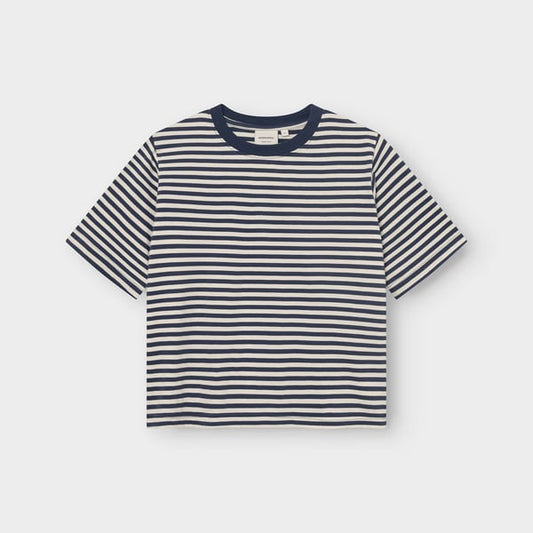 T-shirt Vadstena  - Stripes Insignia Blue