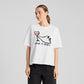 T-shirt Vadstena Drink In Peace White GOTS