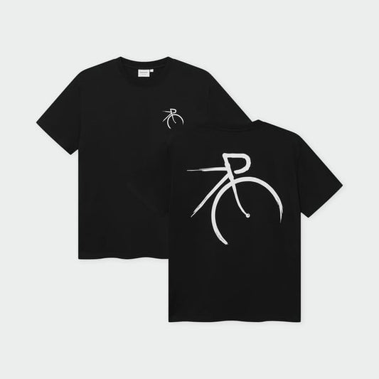 T-shirt Stockholm Painted side bike Black