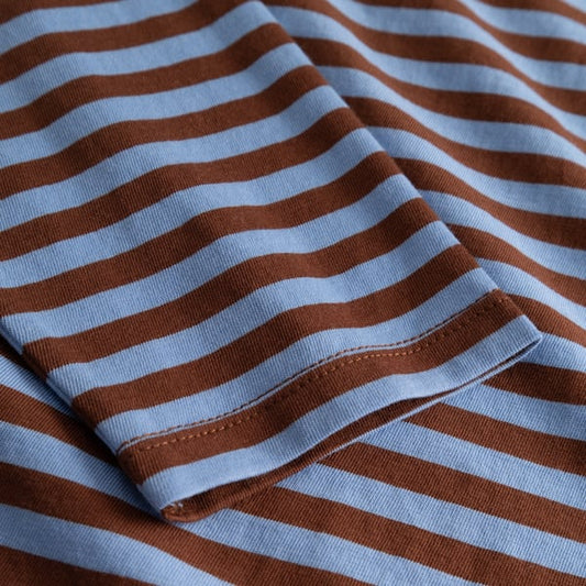 Top Humledal - Stripes cappuccino / cornflower blue