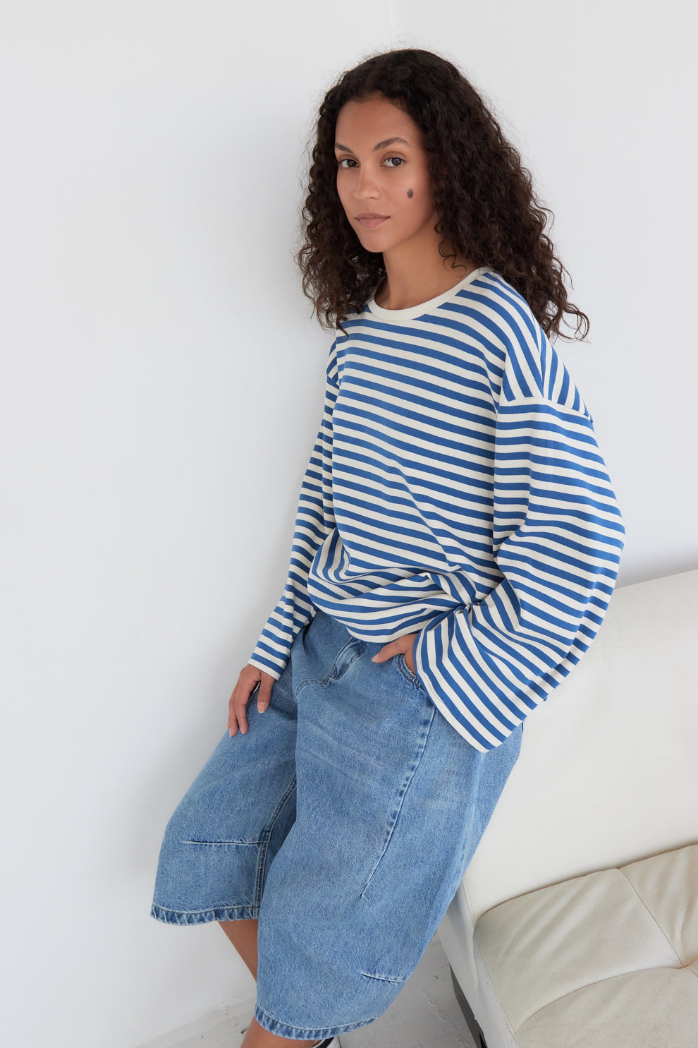 T-shirt Striped Blue