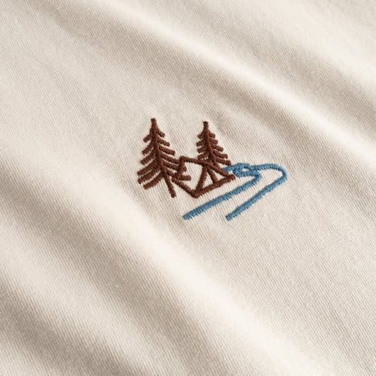 T-shirt Stockholm Camp creek oat white rainy day