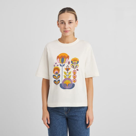 T-shirt Vadstena  Autumn harvest off-white whisper