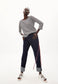 Sianaa Lovely Stripes Longsleeve - Black/Oatmilk