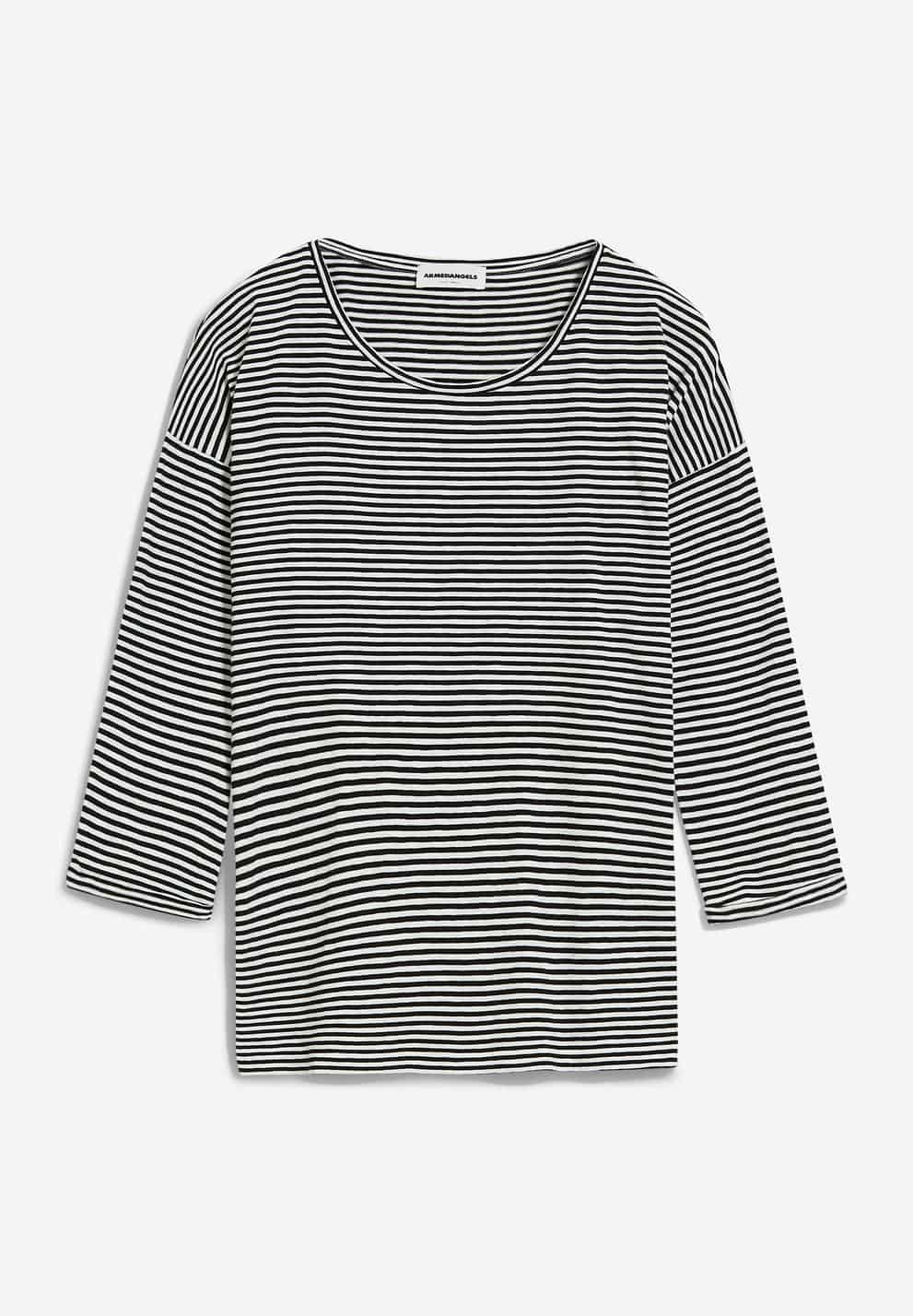 Sianaa Lovely Stripes Longsleeve - Black/Oatmilk