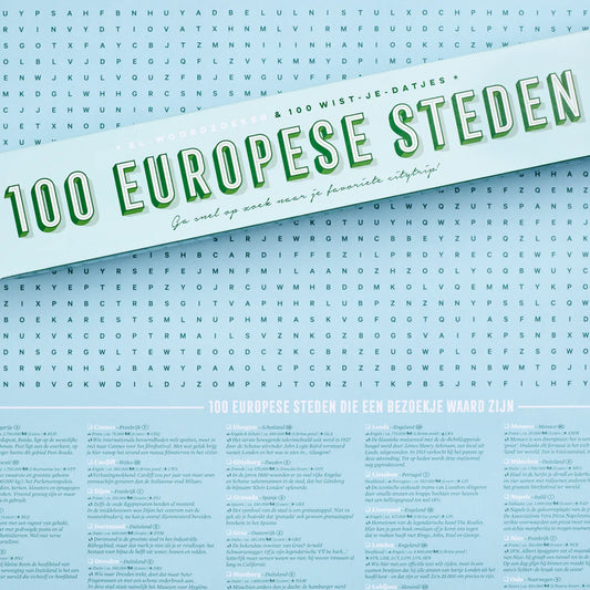 XL-Spelposter - 100 Europese Steden