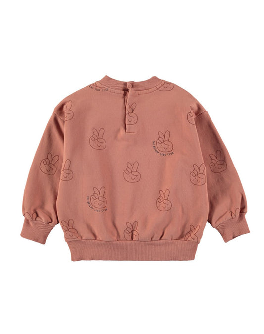 SWEATSHIRT - HANDS INDIAN RED