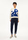 Yadiraa Placed Print - Oatmilk/Warm Blue