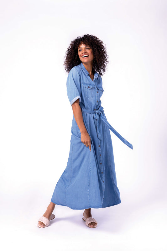 Molly Dress - Denim Wash