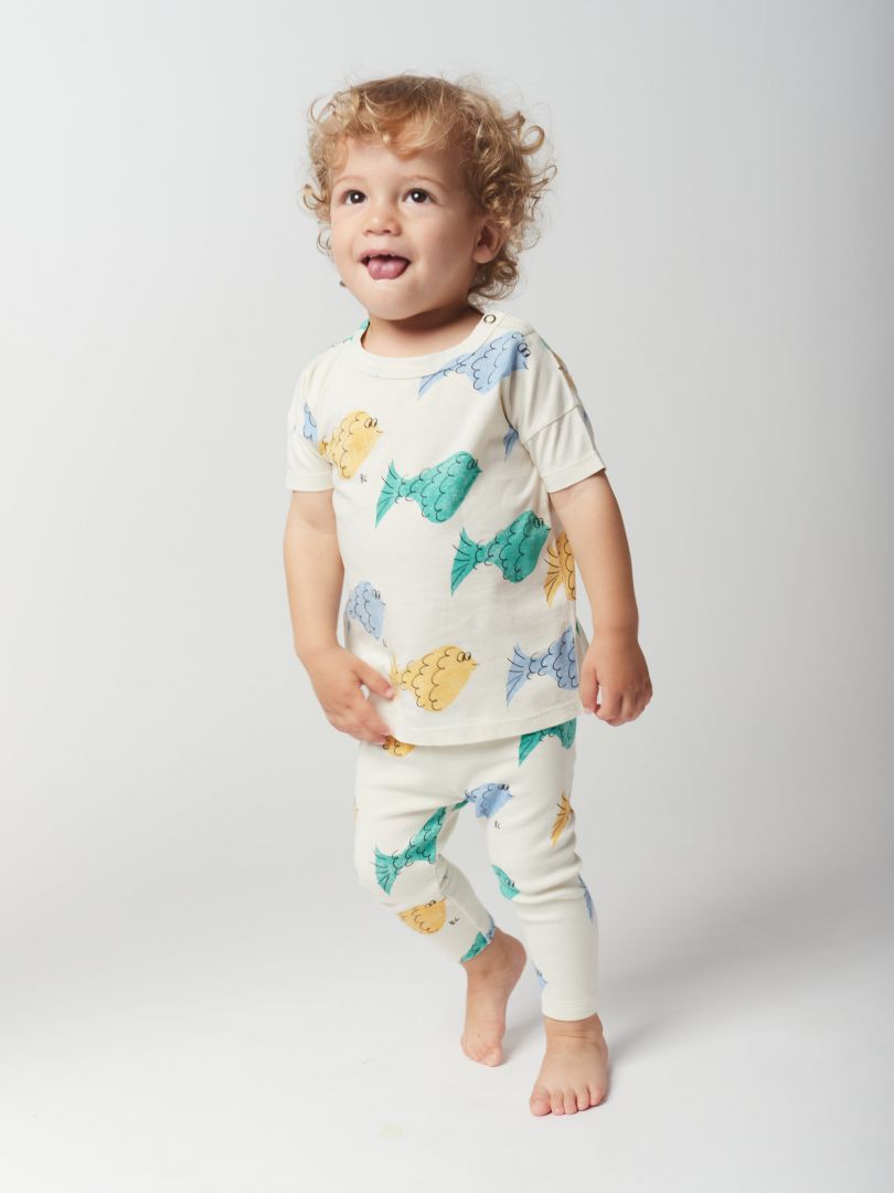 Multicolor Fish All Over - T-shirt Baby