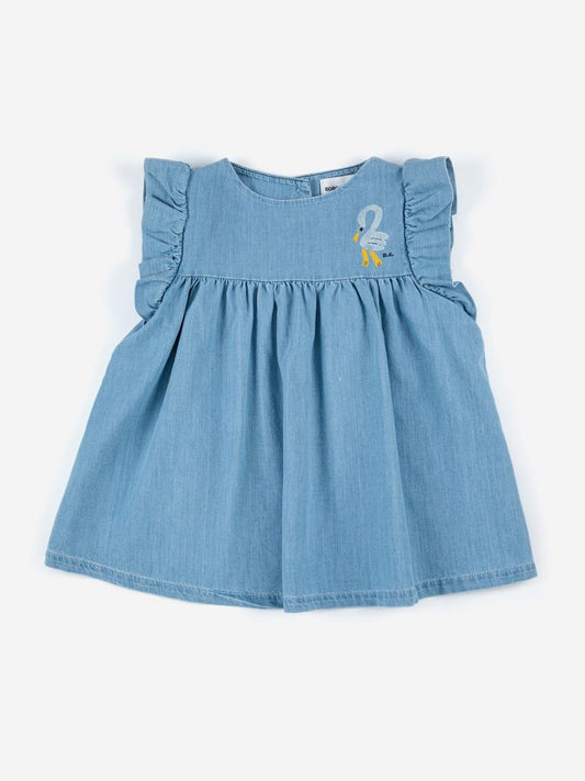 Pelican Ruffle - Woven Dress  Baby