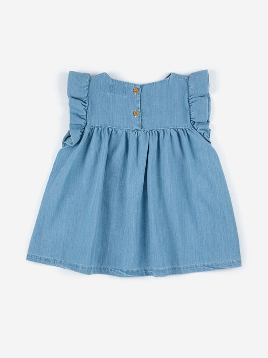 Pelican Ruffle - Woven Dress  Baby