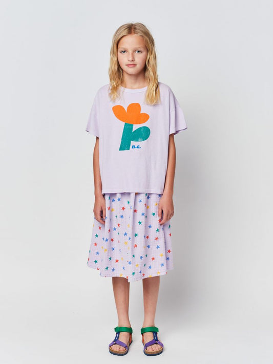 Multicolor Stars All Over - Woven Midi Skirt