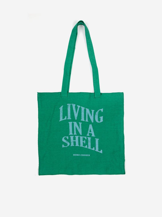 Living In A Shell - Green Tote Bag