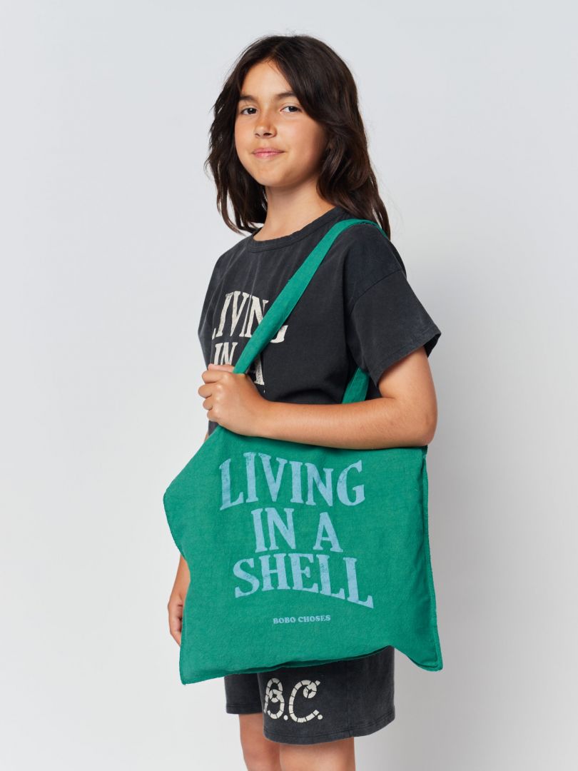 Living In A Shell - Green Tote Bag